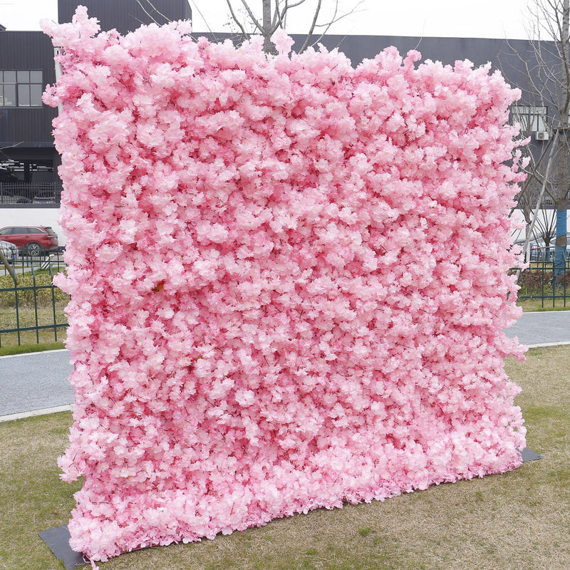 5D Artificial Cherry Blossom Flowers Bulk, Wall Arrangement for Event Panels, Wholesale Quantity