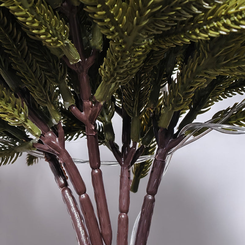16 Inch Pre-Lit Norfolk Pine Branches 5 Pcs Bulk Artificial Christmas Vase Fillers