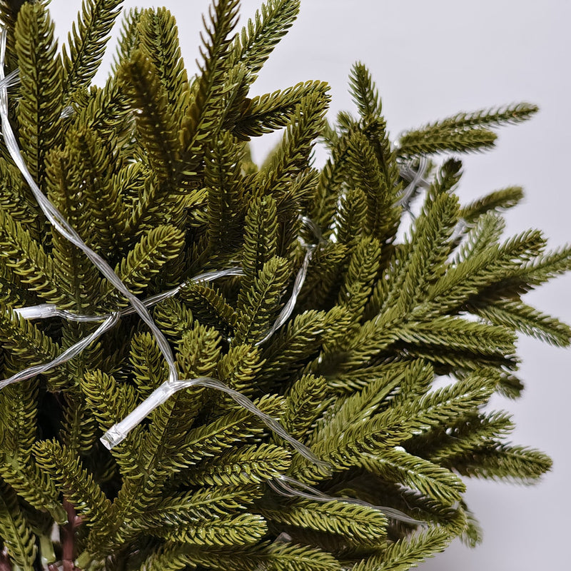 16 Inch Pre-Lit Norfolk Pine Branches 5 Pcs Bulk Artificial Christmas Vase Fillers