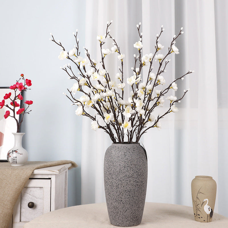 10 Pcs 21.6 Inch Artificial Plum Blossom Stems Bulk Spring Flowers Silk