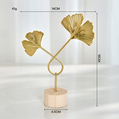 6-Piece Metal Leaf Table Decor Set – Modern Shelf & Desk Accents for Living Room, Entryway & Bar Cabinet