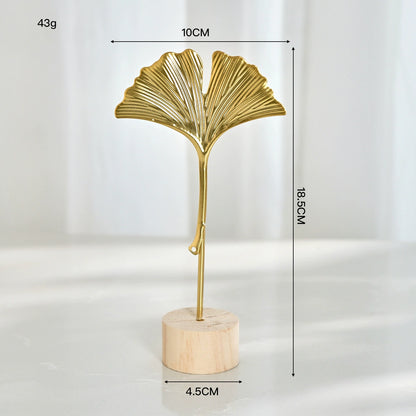 6-Piece Metal Leaf Table Decor Set – Modern Shelf & Desk Accents for Living Room, Entryway & Bar Cabinet