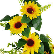 6.4 Ft Artificial Sunflower Garland 6 Pcs Silk Flower Runner DIY Decoration