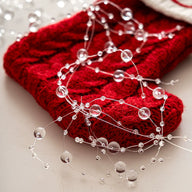 6.66-ft Sparkle Bead Garland – DIY Round Pearl Strand for Christmas Tree, Wreath & Gift Wrap