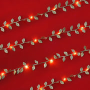 6.56ft (2M) Golden Yellow Leaf LED String Lights, Modern Design, Bulk Set, No Battery Needed