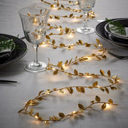 6.56ft (2M) Golden Yellow Leaf LED String Lights, Modern Design, Bulk Set, No Battery Needed