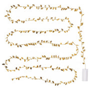 6.56ft (2M) Golden Yellow Leaf LED String Lights, Modern Design, Bulk Set, No Battery Needed