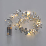 6.56ft (2M) Golden Yellow Leaf LED String Lights, Modern Design, Bulk Set, No Battery Needed