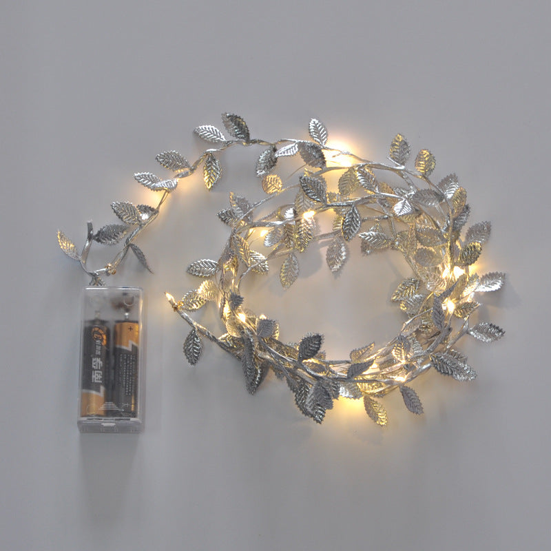 6.56ft (2M) Golden Yellow Leaf LED String Lights, Modern Design, Bulk Set, No Battery Needed