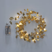 6.56ft (2M) Golden Yellow Leaf LED String Lights, Modern Design, Bulk Set, No Battery Needed