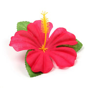 60 Pcs Artificial Tropical Palm Leaves and Hibiscus Flowers Bulk Party Decorations