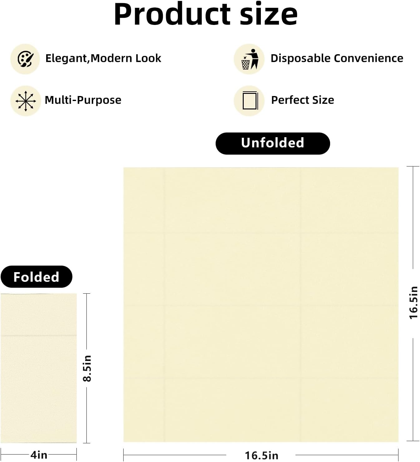 Bulk 100 Pcs 16.5" x 16.5" Premium Dinner Napkins with Flatware Pocket Soft Absorbent Cloth for Kitchen Parties Weddings Events Wholesale