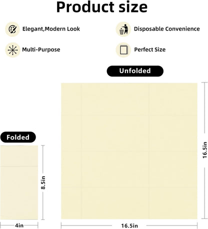 Bulk 100 Pcs 16.5" x 16.5" Premium Dinner Napkins with Flatware Pocket Soft Absorbent Cloth for Kitchen Parties Weddings Events Wholesale