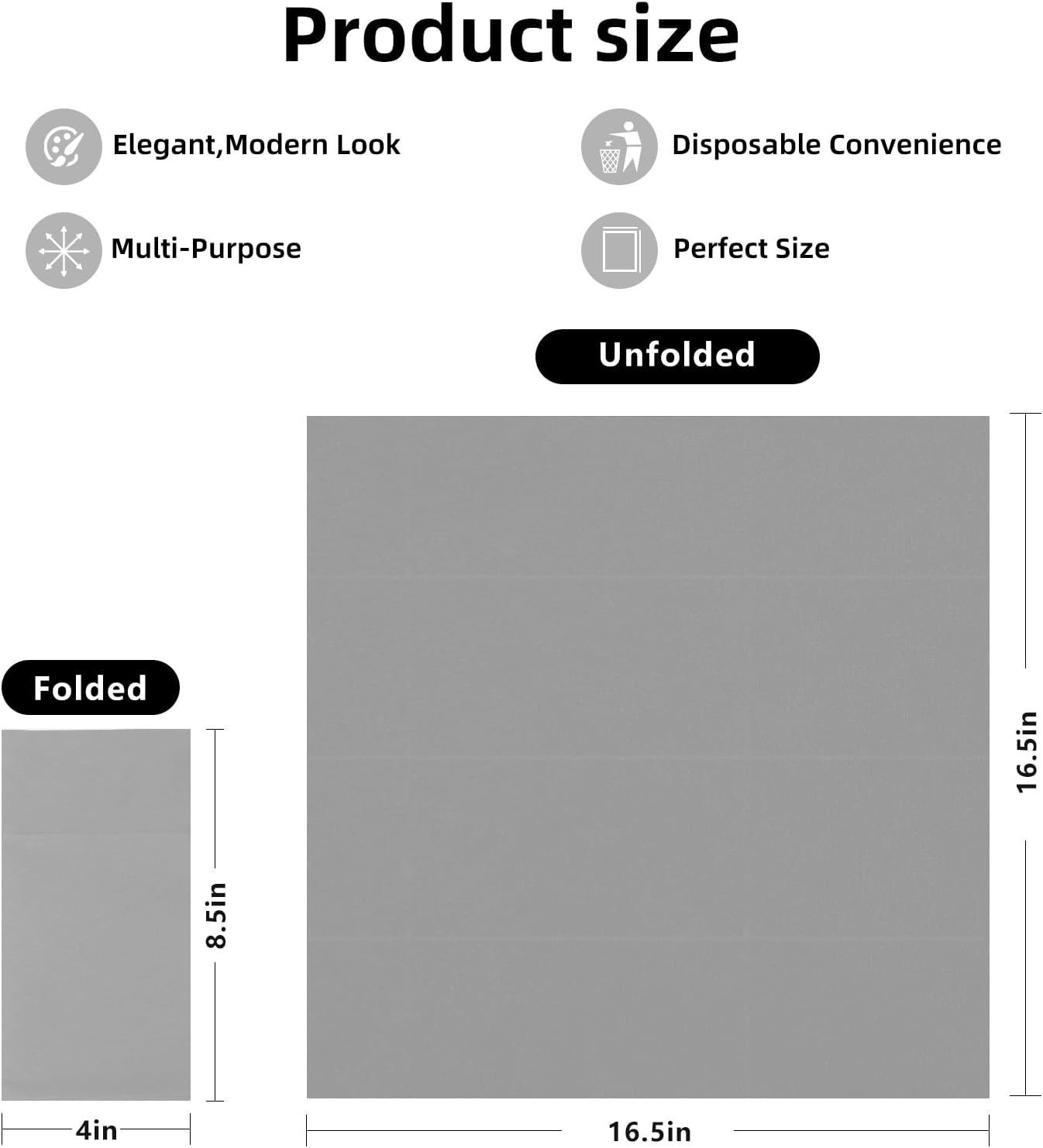 Bulk 100 Pcs 16.5" x 16.5" Premium Dinner Napkins with Flatware Pocket Soft Absorbent Cloth for Kitchen Parties Weddings Events Wholesale