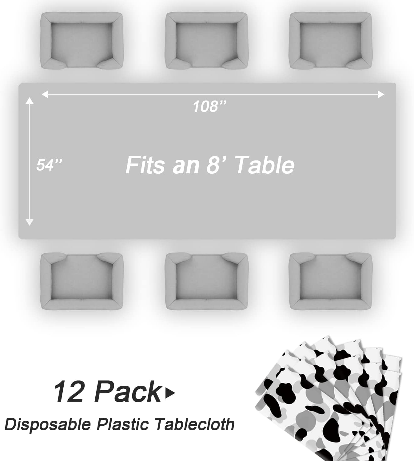 Bulk Waterproof Disposable Checkered Tablecloth 54 × 108 Inches Ideal for Outdoor Picnics Birthday Parties and Banquet Decoration Wholesale