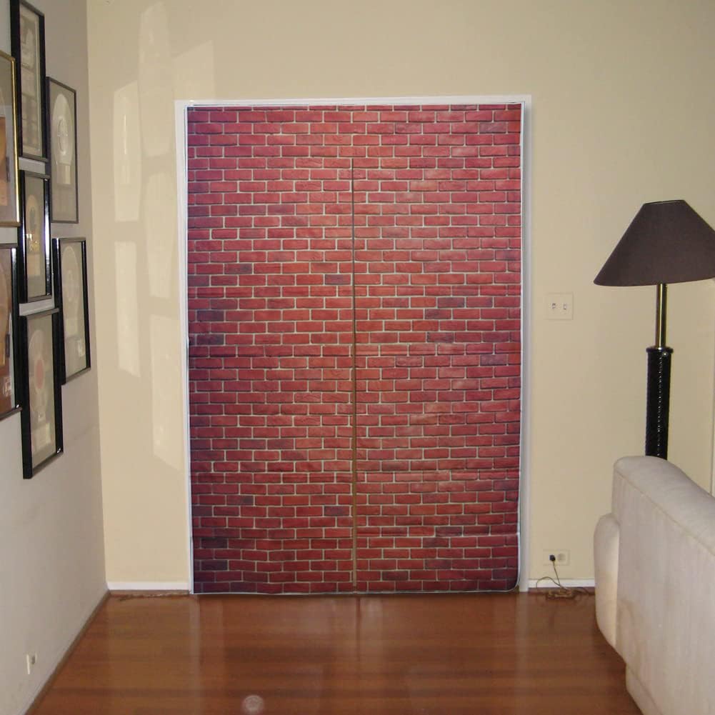 Bulk 78.7"x 49.2" Inches Classic Red Brick Wall Decor Christmas & Halloween Holiday Decoration Wholesale