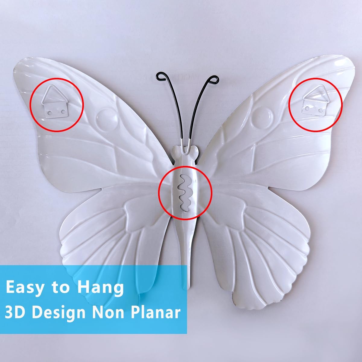 Bulk 4 Pcs Metal Butterfly Wall Decor 9.6" Outdoor Garden Patio Bedroom Art Living Room Balcony Perfect Gift for Family Friends Wholesale