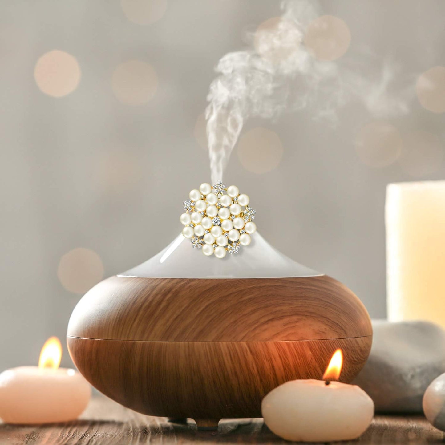 Bulk 12 Pcs Gold Pearl Flower Napkin Rings Wedding Party Decorations Wholesale