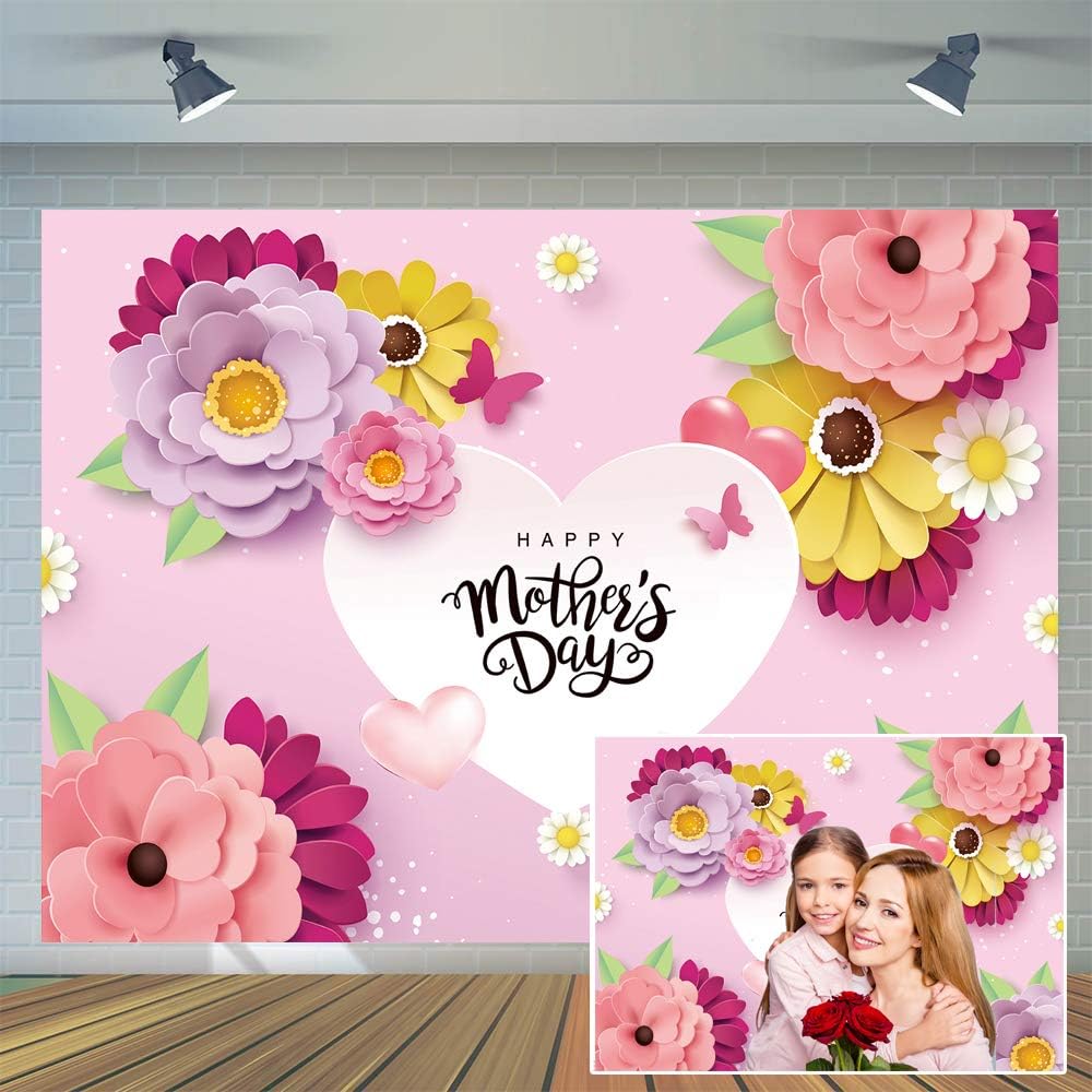 Bulk 7x5ft Mother's Day Banner Background Photography Backdrops for Mother's Day Party Decor and Decoration Wholesale