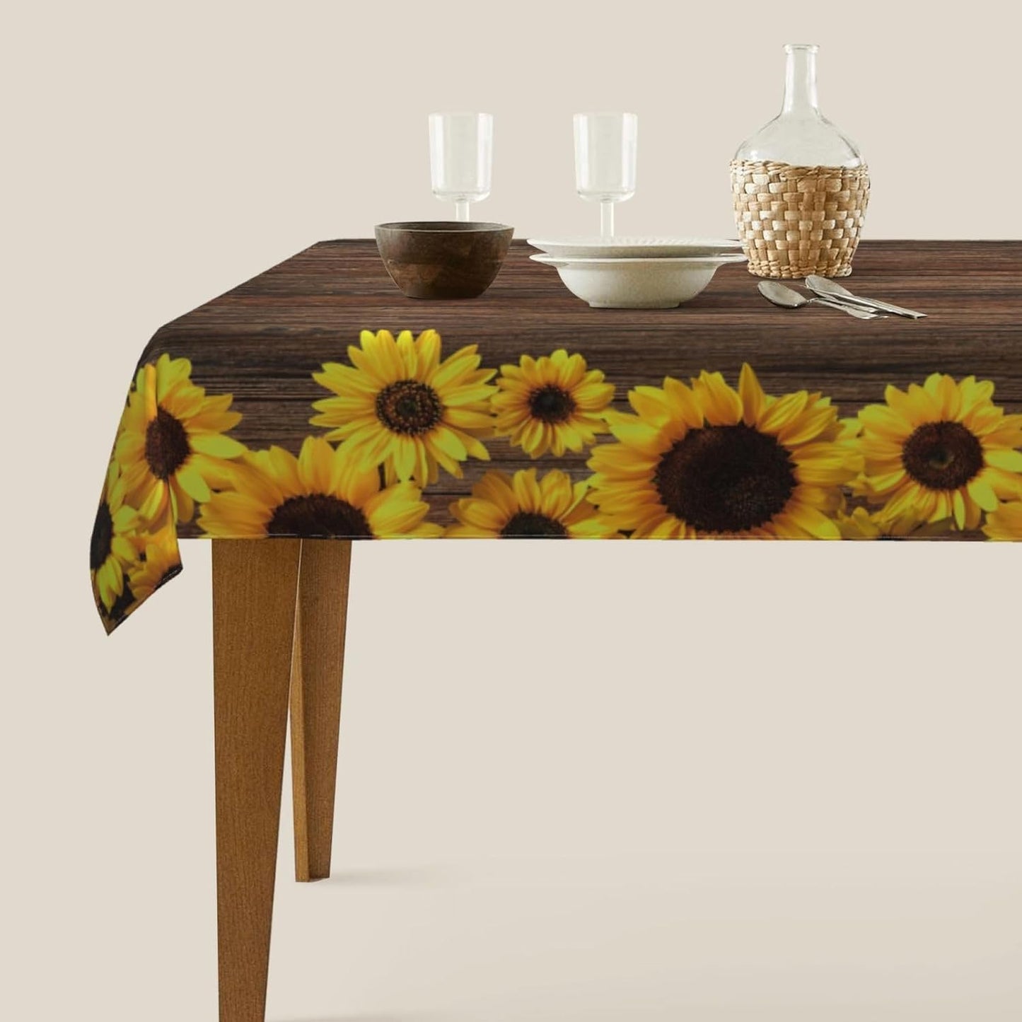 Bulk 60 Inch Round Tablecloth Stain Resistant Polyester Table Cover for Kitchen Dining Buffet Parties and Camping Mandala Design Wholesale