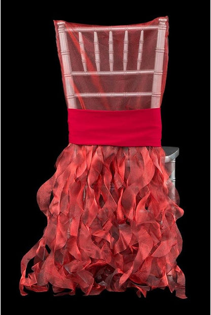 Bulk Curly Willow Chiavari Chair Back Slipcover in Fuchsia: Elegant Design, Perfect for Weddings and Special Events Wholesale