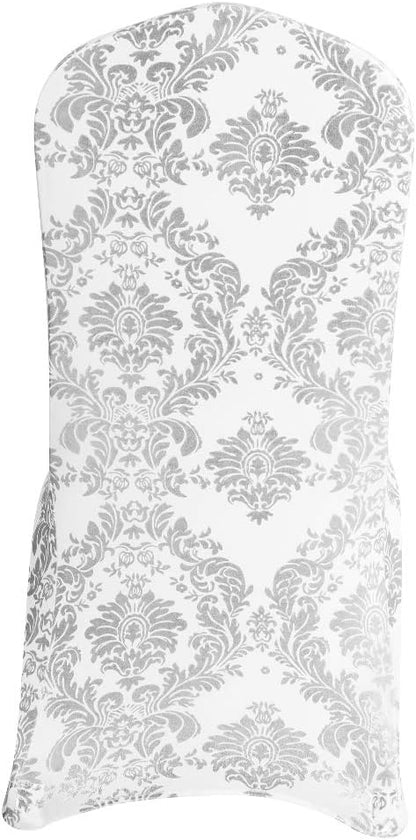 Bulk Golden Flower Print Brown Chair Cover Removable Washable Elastic Stretch Suitable for Banquets Weddings and Home Decor Wholesale