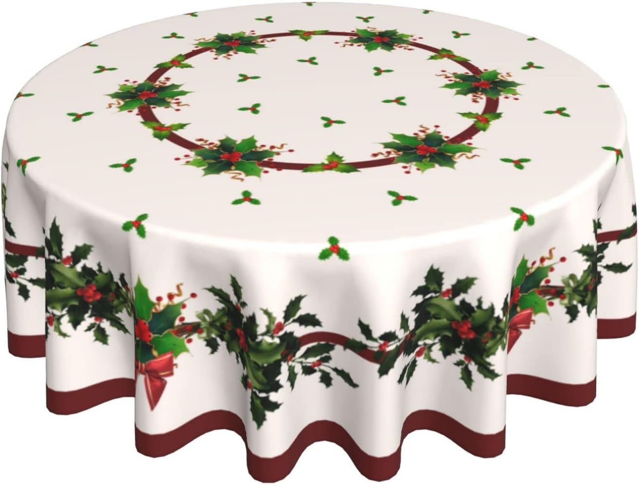 Bulk 60 Inch Round Tablecloth Stain Resistant Polyester Table Cover for Kitchen Dining Buffet Parties and Camping Mandala Design Wholesale