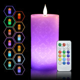 Bulk 3 Pcs LED Floral Color Changing Candles Battery-Powered Home Decor for Events and Parties Wholesale