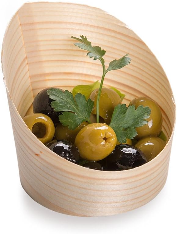Bulk 100 Pack 4 Ounce Slanted Disposable Dessert Cups for Tasting Hors d'oeuvres Snacks and Appetizers at Weddings Parties and Events Wholesale