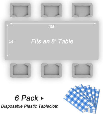 Bulk Waterproof Disposable Checkered Tablecloth 54 × 108 Inches Ideal for Outdoor Picnics Birthday Parties and Banquet Decoration Wholesale