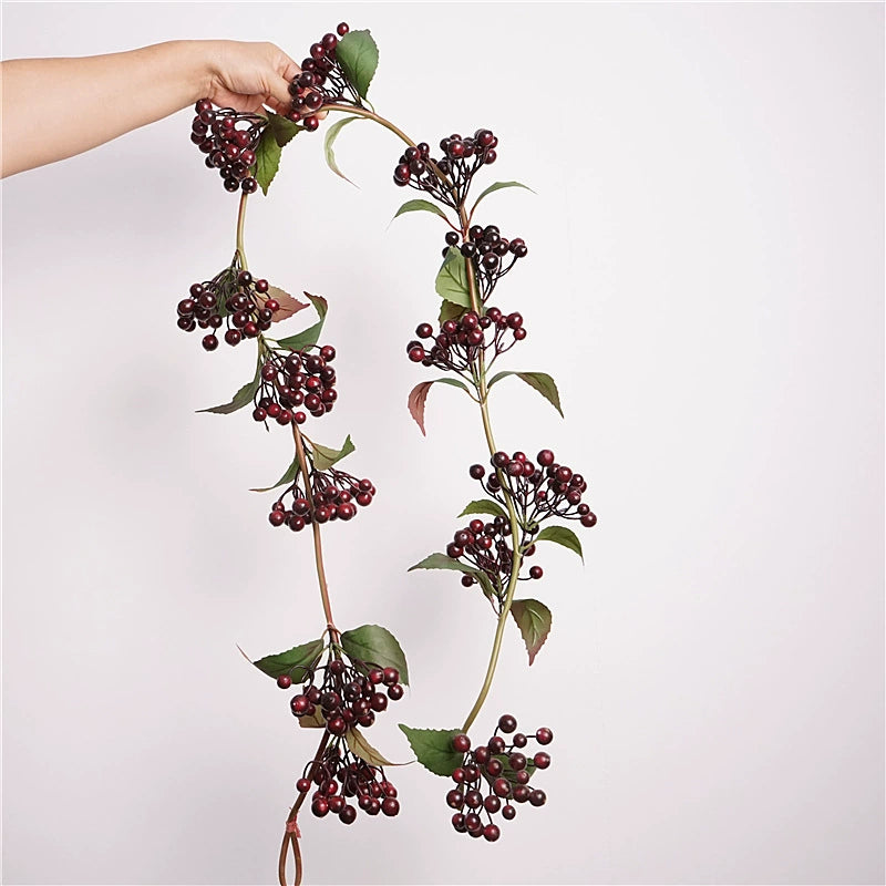 61 Inches Premium Long Vine Forest Berries - Faux Berry Garland