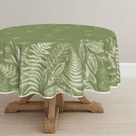 Bulk Spring Fern Tablecloth 60×84 Inch Rectangular Green Plants Washable Cover for Party Picnic Decor Wholesale