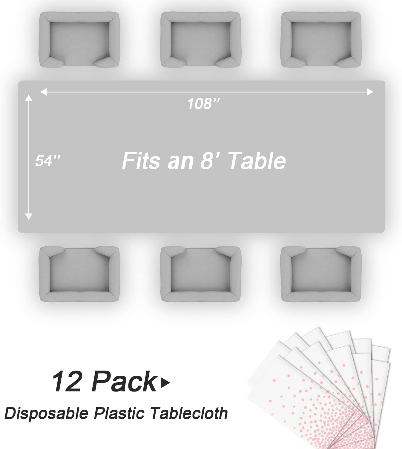 Bulk Waterproof Disposable Checkered Tablecloth 54 × 108 Inches Ideal for Outdoor Picnics Birthday Parties and Banquet Decoration Wholesale