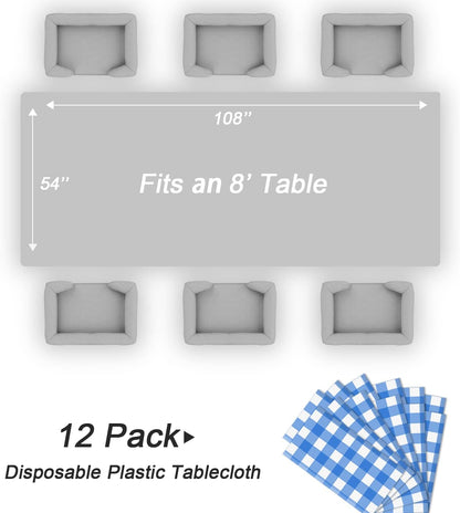 Bulk Waterproof Disposable Checkered Tablecloth 54 × 108 Inches Ideal for Outdoor Picnics Birthday Parties and Banquet Decoration Wholesale