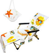 Bulk Beach Folding Chair Cover with Pockets Suitable for Patio Loungers Ideal for Sunbathing and Pool Party Decor Wholesale