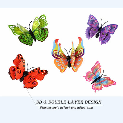 Bulk 24/48 Pcs 3D Butterfly Wall Decor Featuring Magnets, Perfect for Party Decorations Wholesale