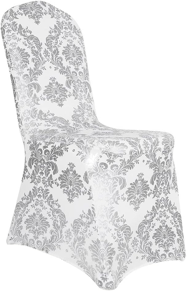 Bulk Golden Flower Print Brown Chair Cover Removable Washable Elastic Stretch Suitable for Banquets Weddings and Home Decor Wholesale