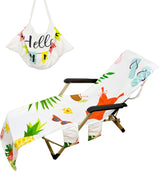 Bulk Beach Folding Chair Cover with Pockets Suitable for Patio Loungers Ideal for Sunbathing and Pool Party Decor Wholesale