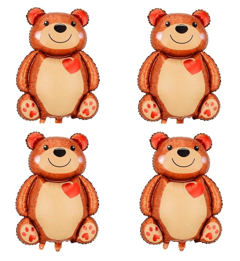 Bulk 50 Pcs 34" Extra Large Cuddle Love Bear Balloon Aluminum Foil Balloon For Valentine's Day Birthday Parties Creative Gifts Wholesale