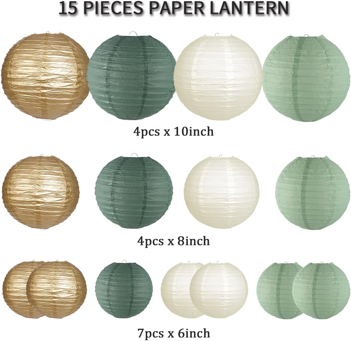 Bulk Round Hanging Paper Lanterns Decorations Set Rustic Wedding Bridal Shower Décor with Rigged Hanging System Wholesale