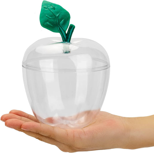 Bulk Large Clear Apple Containers Candy Toy Fillable Jars Back to School Teacher Gifts Wedding Ornaments Christmas Decorations Wholesale