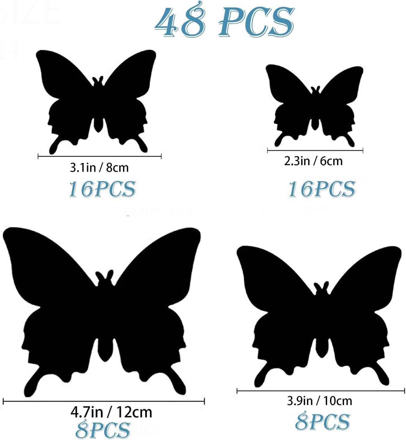 Bulk 24/48 Pcs 3D Butterfly Wall Decor Featuring Magnets, Perfect for Party Decorations Wholesale