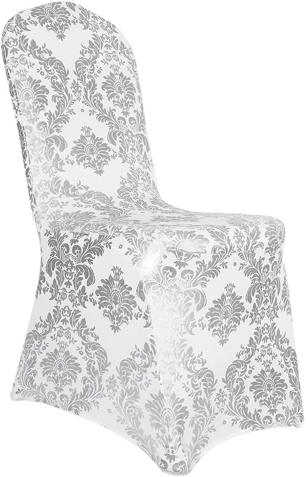 Bulk Golden Flower Print Brown Chair Cover Removable Washable Elastic Stretch Suitable for Banquets Weddings and Home Decor Wholesale