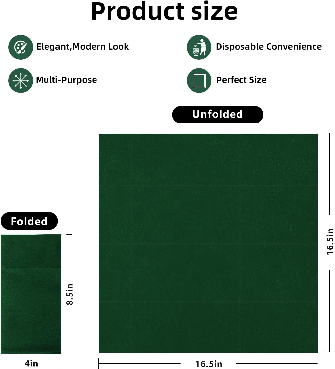 Bulk 100 Pcs 16.5" x 16.5" Premium Dinner Napkins with Flatware Pocket Soft Absorbent Cloth for Kitchen Parties Weddings Events Wholesale