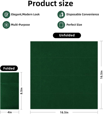 Bulk 100 Pcs 16.5" x 16.5" Premium Dinner Napkins with Flatware Pocket Soft Absorbent Cloth for Kitchen Parties Weddings Events Wholesale