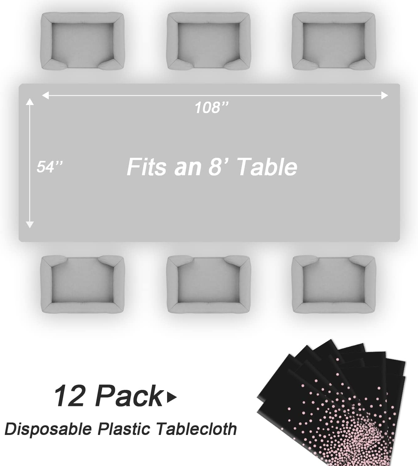 Bulk Waterproof Disposable Checkered Tablecloth 54 × 108 Inches Ideal for Outdoor Picnics Birthday Parties and Banquet Decoration Wholesale