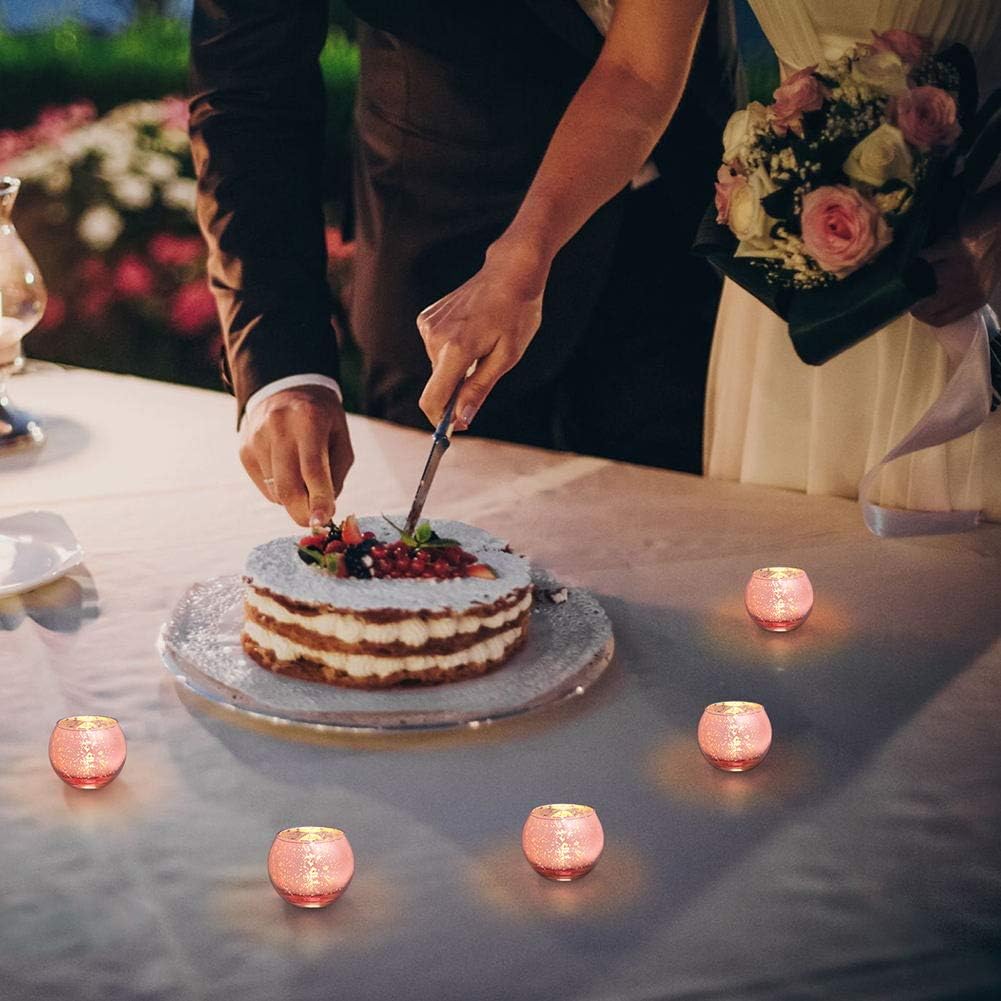 Bulk 12 Pcs Shine Bright Electroplated Glass Candle Holders for Weddings Parties Holidays Gifts and Bridal Showers Wholesale