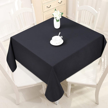 Bulk Solid Plaid Jacquard Spring Tablecloth Wrinkle and Water Resistant, Contemporary Woven Decorative Table Cover for Holiday Events Wholesale