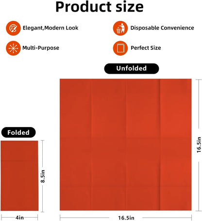 Bulk 100 Pcs 16.5" x 16.5" Premium Dinner Napkins with Flatware Pocket Soft Absorbent Cloth for Kitchen Parties Weddings Events Wholesale