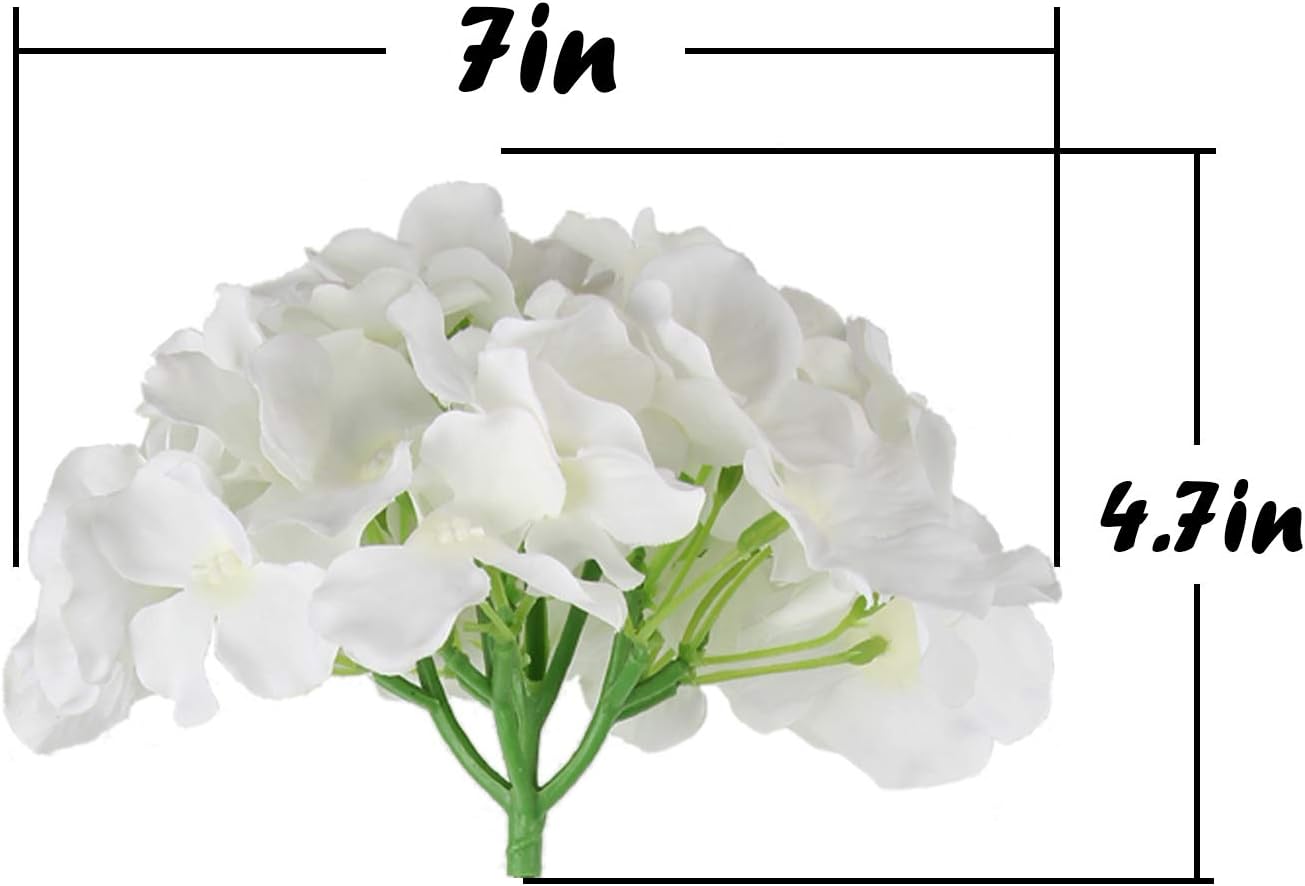 Bulk 72 Pack Artificial Hydrangea Flowers Real Touch Silk Wedding Arch Flowers Indoor Outdoor Faux Botanicals for Boho Centerpieces & Bridal Shower Backdrops Wholesale